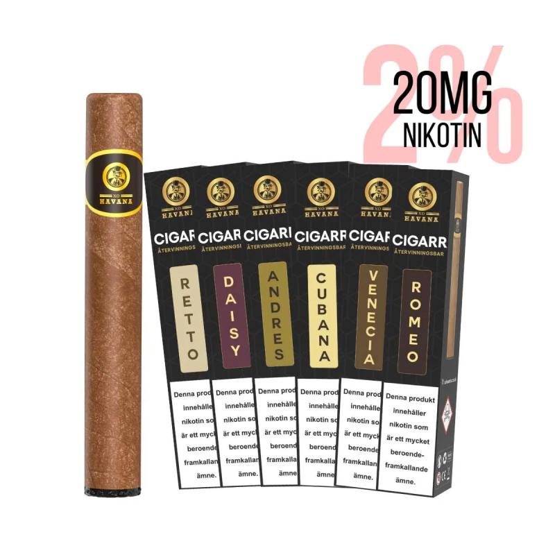 XO Havana -  E-Zigarren 6er Pack Combo 20mg 600 Z...