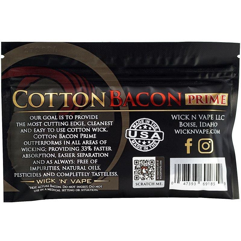 Wick n Vape, Prime Cotton Bacon, 10 Stk./Pack