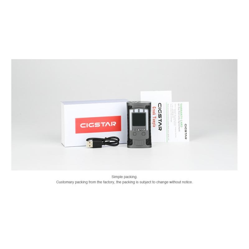 Cigstar Greek Temple Mod WEISS 230W Akkuträger - Aussteller