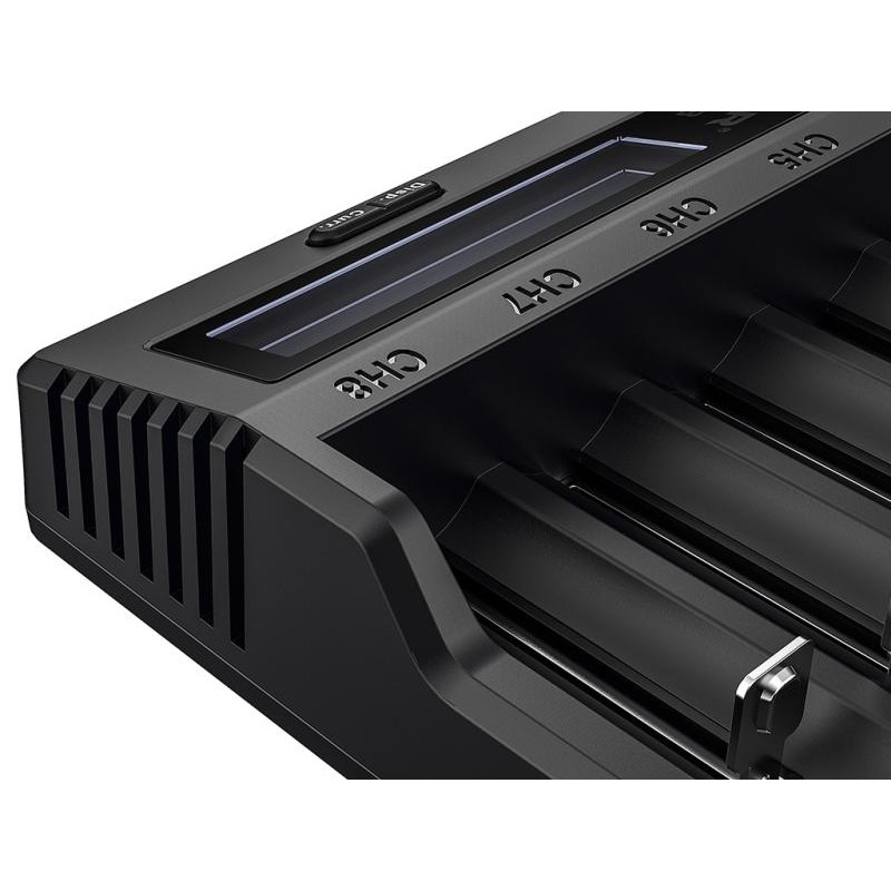 XTAR VC8, Ladegerät 8-Slot mit Display, USB-C (3A)