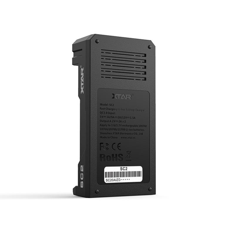 Xtar SC2 Schnelladegerät 2-Slot für Li-Ion-Akkus mit QC 3.0 Eingang