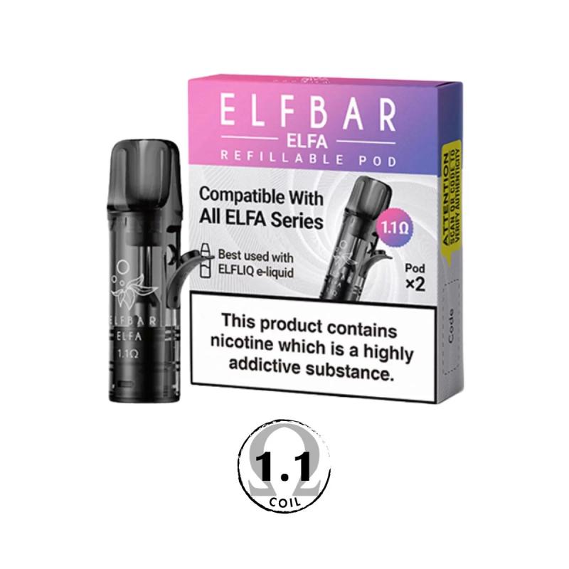 ELFBAR ELFA Pod - Leerpod 2x 2ml 1.1 Ohm zum selbe...