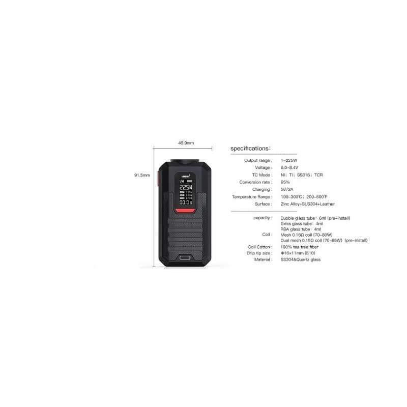 Smoant Ladon Mod. 225W, Akkuträger