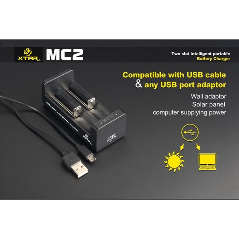XTAR MC2 Ladegerät, 2-Slot