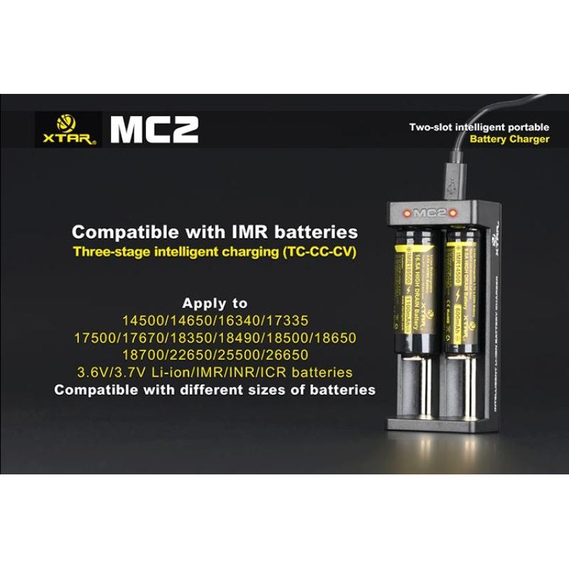 XTAR MC2 Ladegerät, 2-Slot