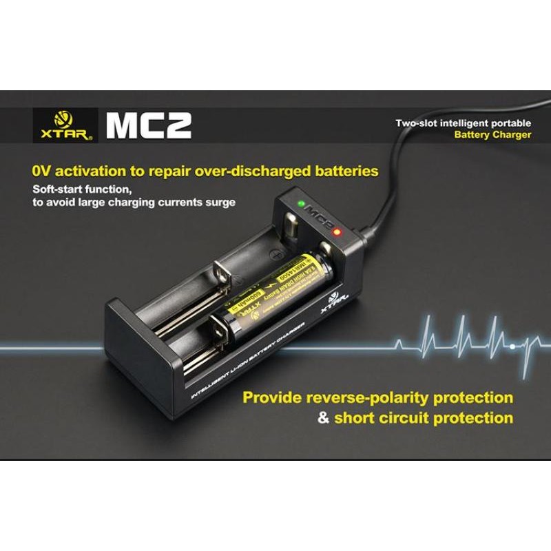 XTAR MC2 Ladegerät, 2-Slot