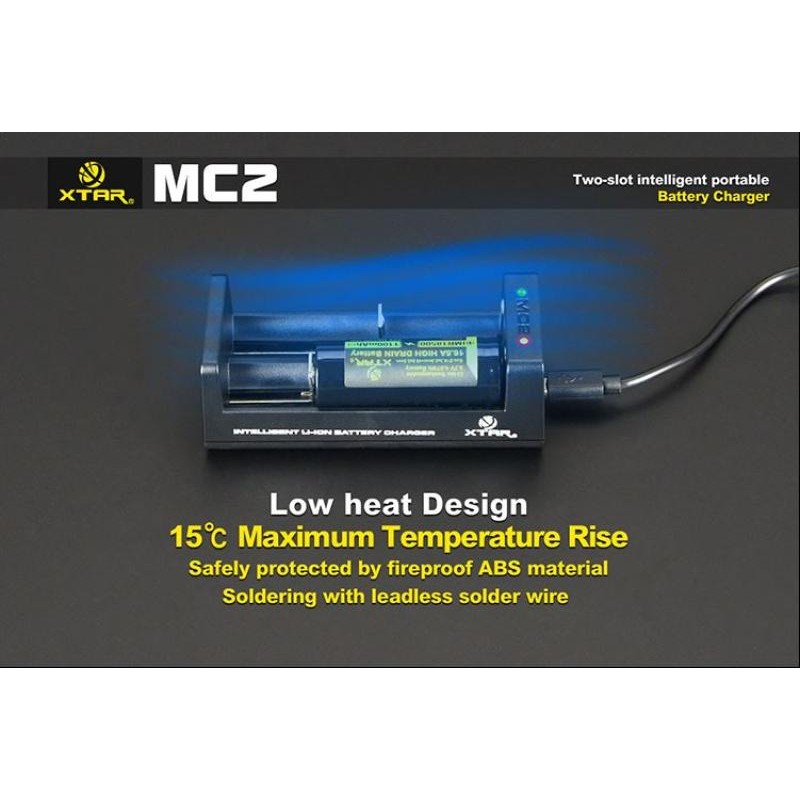 XTAR MC2 Ladegerät, 2-Slot
