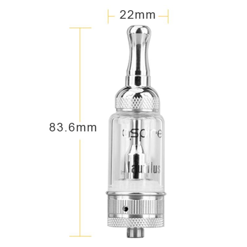 Aspire Nautilus BVC Verdampfer, 5ml, 22mm (MTL)