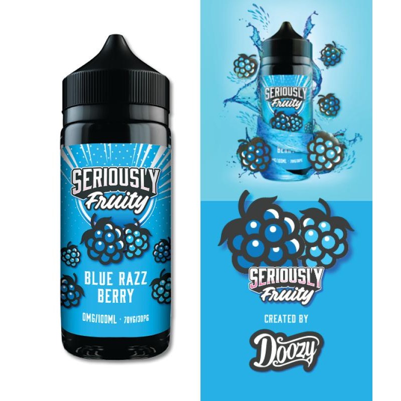 DOOZY VAPE - Seriously Fruity - Blue Razz Berry 120ml Shortfill