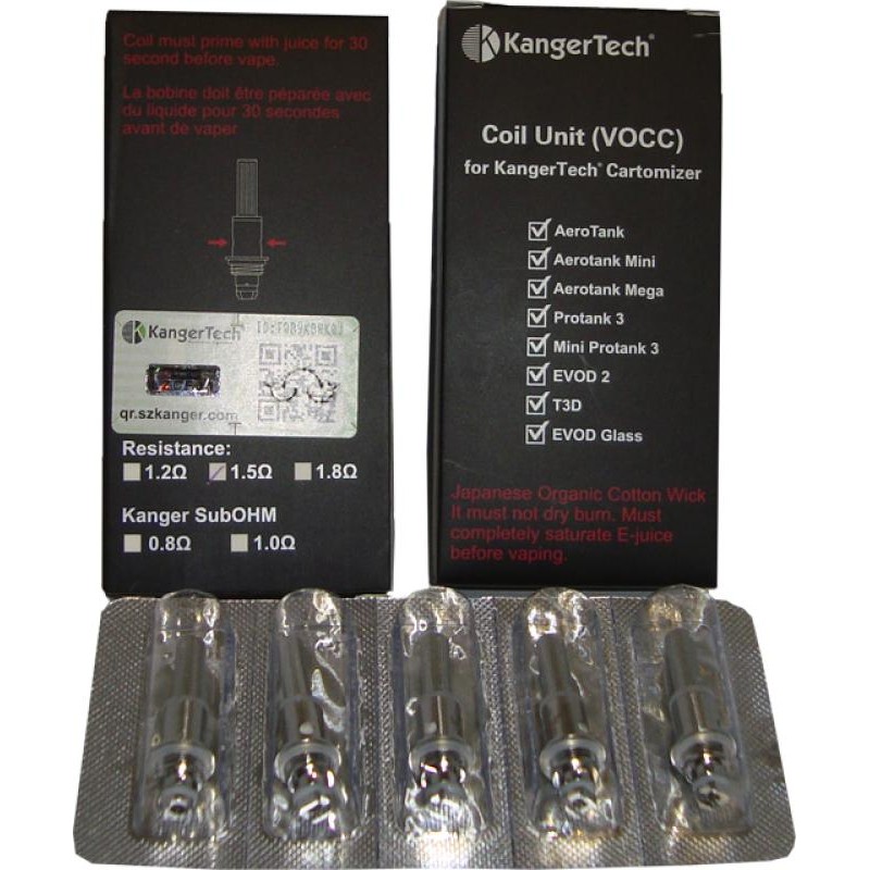 VOCC, 1.0 Ohm Ersatzverdampfer Kangertech, Packung...