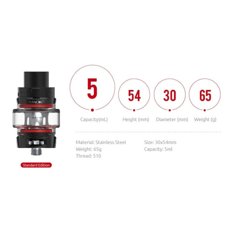 SMOK TFV8 Baby V2, 5ml, 24.5mm