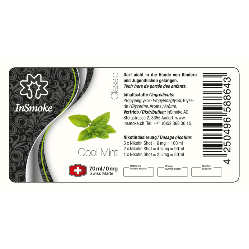 InSmoke Cool Mint 70ml