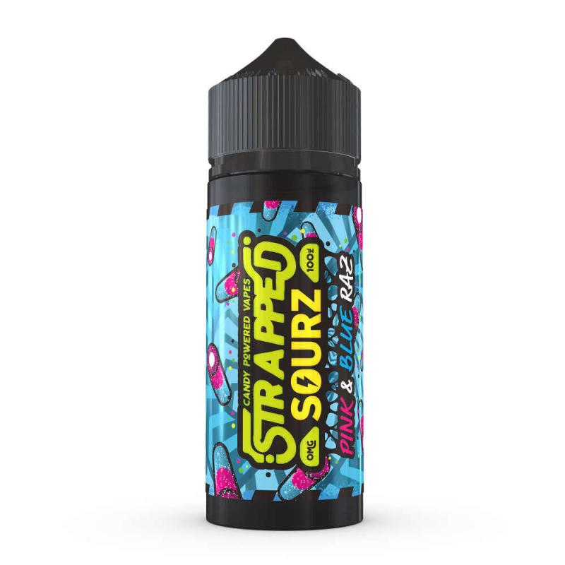 Strapped Sourz Pink & Blue Raz 100 ml Shortfill